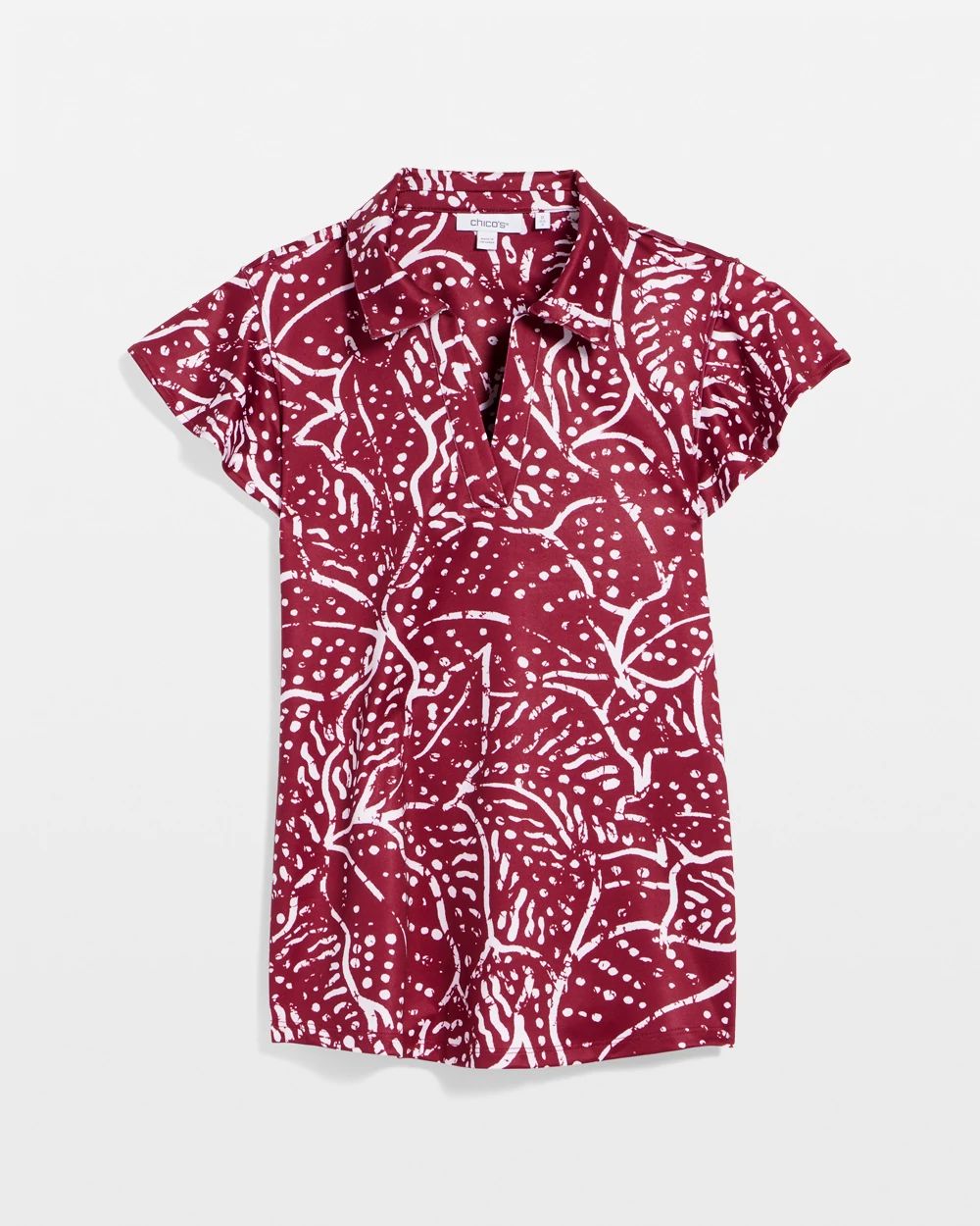 O!Sakana Zenergy® UPF Knit Printed Polo Top | Chico's